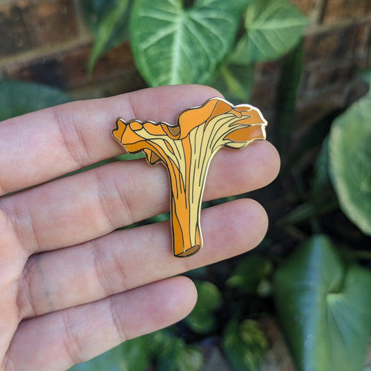 Golden Chanterelle Enamel Pin