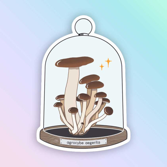 Pioppino Bell Jar Vinyl Sticker