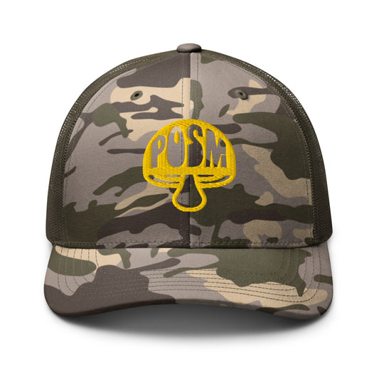 POSM Mushroom Logo Camouflage Trucker Hat