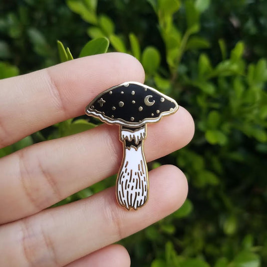 Cosmic Mushroom Enamel Pin