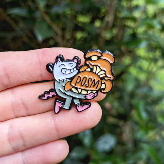 POSM Opossum Enamel Pin